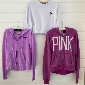 Victoria’s Secret PINK Sweatshirt BUNDLE XS